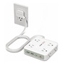 Regleta Multicontacto 12 En 1 8 Salidas Ca Y 4 Usb C 1.5m Color