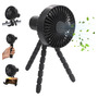 Ventilador Portátil Usb Recargable 3 Velocidades Plegable Ne Negro
