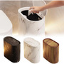 Papelera Doble Con Tapa Blanca De 1 Litro Para Reciclaje