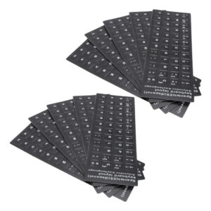 Pegatinas Para Teclado Español 10 Piezas Letras Adhesivas Ne Negro