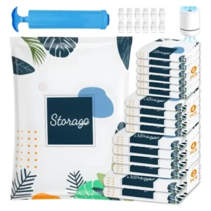 Bolsas De Almacenamiento Al Vacío 16 Piezas Gris Reutilizabl
