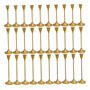 Candelabros Dorados De Metal Vintage Pack De 30 Para Eventos