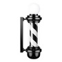 Poste De Barbería Led Giratorio 85 Cm Color Caramelo Negro Negro/blanco