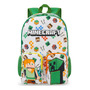 Mochila Escolar Minecraft Niño Acolchada Y Ajustable 30l