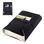 Funda De Libro Lavable Ajustable Negra Con Bolsillos 21x27 C