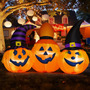 Calabaza Inflable Halloween 180 Cm Con Luces Led Y Sombrero