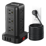 Regleta Multicontacto 12 Tomas 4 Puertos Usb 4.5m Negro Negro