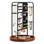 Organizador De Joyas Giratorio 4 Niveles Rotación 360 Negro Negro