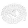 Organizador De Cables Espiral 1.5m Tubo Protector Blanco Blanco