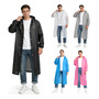 Ponchos Impermeables Reutilizables Para Lluvia Adultos 5 Pie Blanco, Negro, Gris, Rosa, Azul Talla
