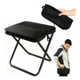 Silla Plegable Portátil 150kg Tela Oxford Impermeable Negra Negro