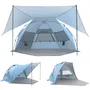 Tienda De Playa Desmontable Grande Para 4-6 Personas Upf 50 Azul Claro
