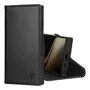 Funda De Cuero Premium Para Samsung Galaxy S24 Ultra Con Sop Negro