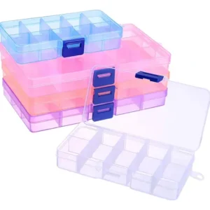 Cajas De Joyería Organizadoras Plástico 5 Colores 10 Y 15 Re