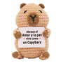 Muñeco De Capibara De Ganchillo Con Tarjeta De Felicitación