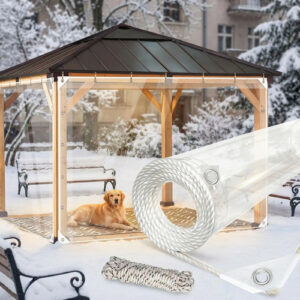 Lona Transparente Pvc 140x200cm Impermeable Toldo Multiusos Transparente