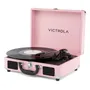 Tocadiscos Portátil Bluetooth Retro 3 Velocidades Color Rosa Pink