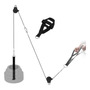 Sistema Polea Tríceps 6 Piezas Para Placas De 5 Cm Acero Neg