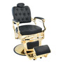 Sillón De Barbería Reclinable Ajustable Con Respaldo Capiton Negro Tipo De Respaldo Forma De La Base