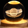 Lámpara De Noche De Cristal Led Recargable Decorativa Mesa