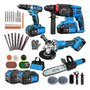 Kit De 5 Herramientas Inalámbricas 21v 4 Piezas Taller