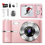 Cámara Digital Para Niños Fhd 1080p 50mp Rosa Zoom 16x Rosa