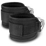 Tobilleras Fitness Reforzadas Acolchonadas Ajustables Para E Black
