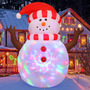 Muñeco De Nieve Inflable Navidad 150 Cm Con Luces Led Patio
