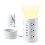 Regleta Torre Multicontacto 12 Tomas 5 Usb Luz Nocturna 3.04 Blanco