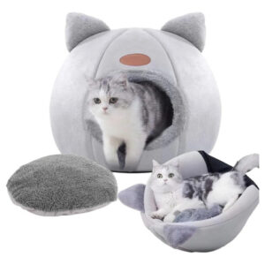Cama Para Gato 2 En 1 Sofá Y Casa Antideslizante Terciopelo