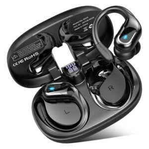Auriculares Inalámbricos Deportivos Bluetooth 75h Ipx7 Estér Negro