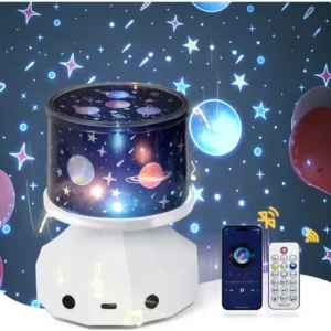 Lámpara Proyector De Estrellas Led Con Bluetooth Para Niños
