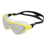 Máscara De Natación Unisex Grande Antivaho Lentes Espejados Plata/verde Suave/negro