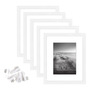 Juego De 5 Marcos De Fotos Blancos Para Exhibición De Imágen