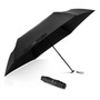 Paraguas De Viaje Ligero 43 Pulgadas Protección Uv Compacto Negro Diseño De La Tela