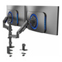Soporte Regulable Para Dos Monitores De 17 A 32 Pulgadas Negro