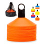 Set 50 Conos De Disco Naranjas Para Entrenamiento De Agilida Naranja