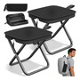 Silla Plegable Portátil 2 Piezas Ideal Para Playa Y Camping Negro
