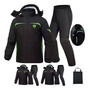 Traje De Lluvia Para Motociclista 2 Piezas Impermeable Y Ref Negro+verde Talla