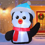 Decoración Inflable Navidad Pingüino 120 Cm Led Jardín Patio