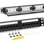 Panel De Parcheo 24 Puertos Cat 5e Conectores Rj45 Ethernet