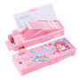 Estuche De Lápices Multifuncional Rosa Con Sacapuntas Y 4 Co