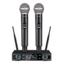 Micrófono Inalambrico Uhf Doble Mano Karaoke Fiesta Boda Dj