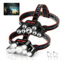 Linterna Frontal Recargable 7 Leds 13000 Lúmenes Impermeable Blanco Beige