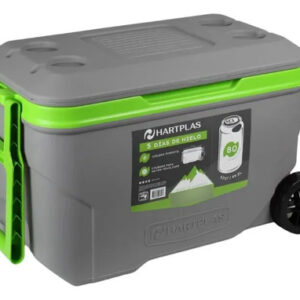 Hielera Everest Adventure 52 Qt Portátil Con Ruedas 80 Latas Gris-verde