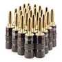 Conectores Tipo Banana Chapados En Oro Para Bocinas 2 Pares (12 Pairs)