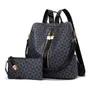 Mochila Para Mujer Antirrobo Gran Capacidad Color Negro Negro Diseño De La Tela