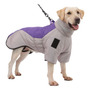 Chaqueta Impermable Para Perros Xl Algodón Y Poliéster Gris