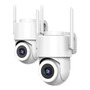 Cámara De Seguridad Exterior 2mp Wifi Visión Nocturna 2 Pcs Color
