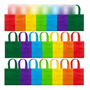 Bolsas No Tejidas Reutilizables 18 Piezas 6 Colores Fiesta Color Liso